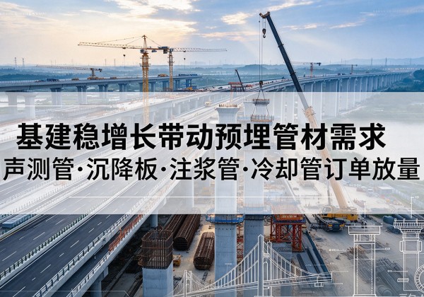 呼玛基建稳增长带动预埋监测管材需求，声测管、沉降板、注浆管订单持续放量